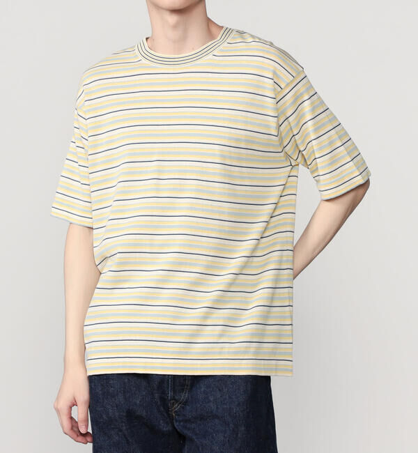  「RYE TENDER | 〈別注〉半袖 クルーネックニット MEN」|ニット・セーター|BEIGE系1