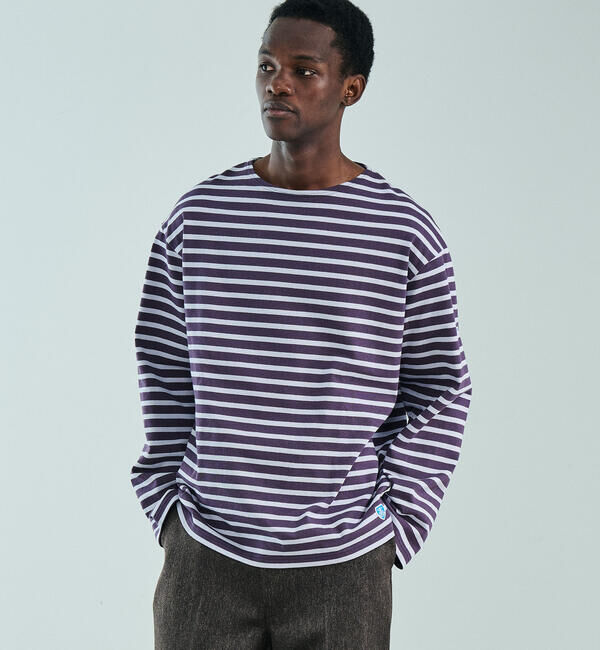 ORCIVAL「ORCIVAL | コットンロード クルーネック ワイドフレンチバスクTシャツ MEN」|Tシャツ・カットソー|