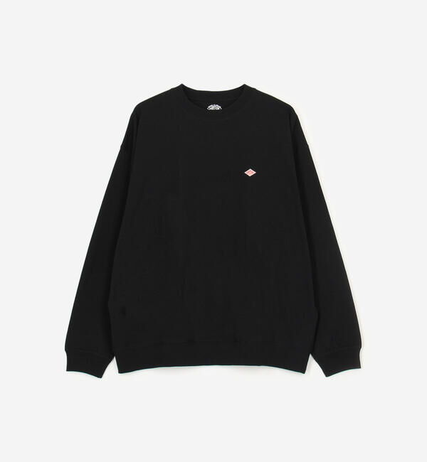 DANTON「DANTON | クルーネック 長袖スウェットTシャツ MEN」|Tシャツ・カットソー|BLACK