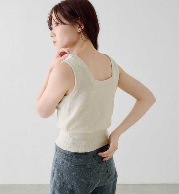  「【新色追加/6色展開】ブークレニットタンク」|キャミソール|