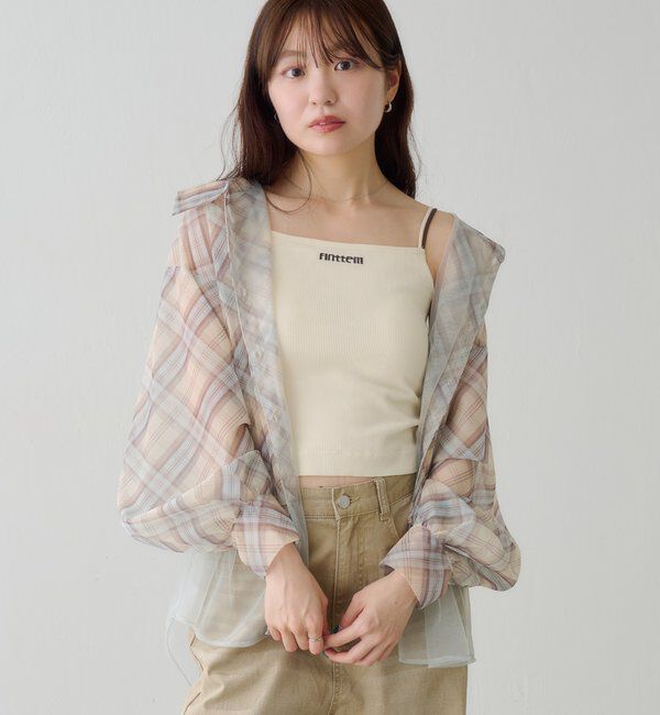  「カップ付きロゴキャミ」|キャミソール|