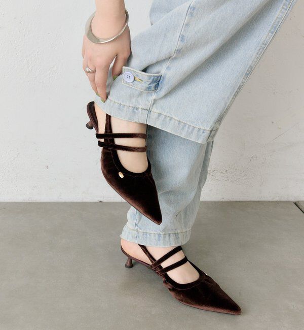  「ダブルストラップギャザーパンプス」|その他|