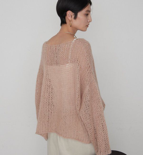  「≪好評につき再登場/洗える≫【earthy_/アーシー】シアーハンドライクニット」|ニット・セーター|