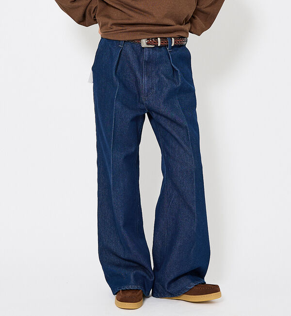 ABAHOUSE「【Wrangler/ラングラー】WRANCHER WIDE DENIM/ランチャ」|デニム|ブルー