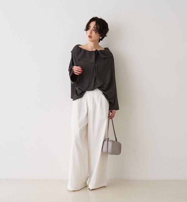 Rouge vif「ポリコットン撥水ワイドパンツ」|その他|