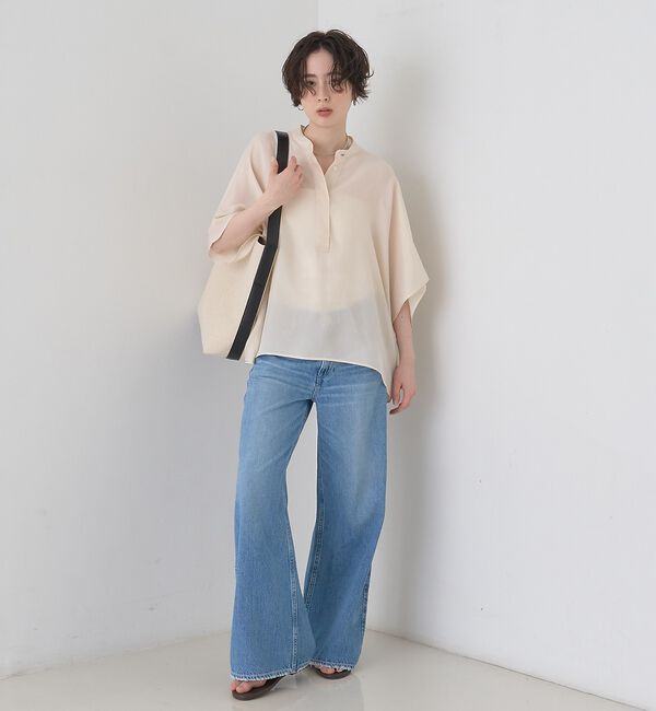 Rouge vif「【セットアップ対応】キュプラフィブリルドレープスキッパーブラウス」|シャツ・ブラウス|