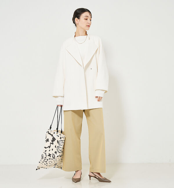 qualite「ヘリンボンジャガードコート」|ミリタリー・モッズコート|