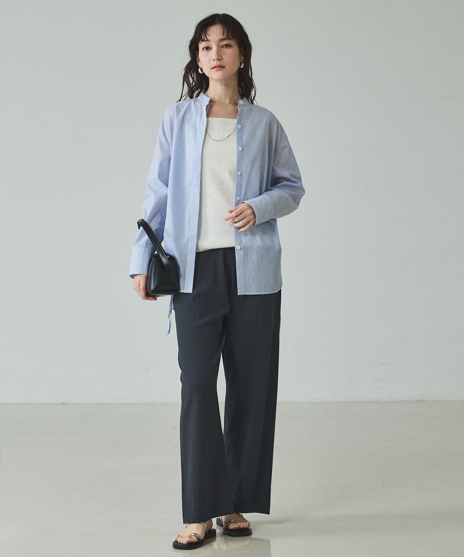 qualite「【シルエット調整可能】ウエストドロストシャツ」|シャツ・ブラウス|