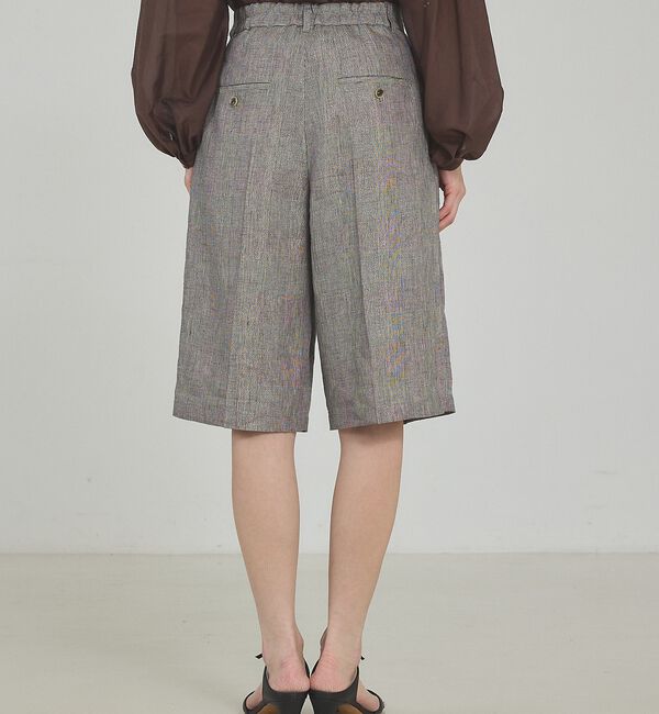 qualite「【大人のショートパンツ】ラメリネンショートパンツ/セットアップ対応」|その他|