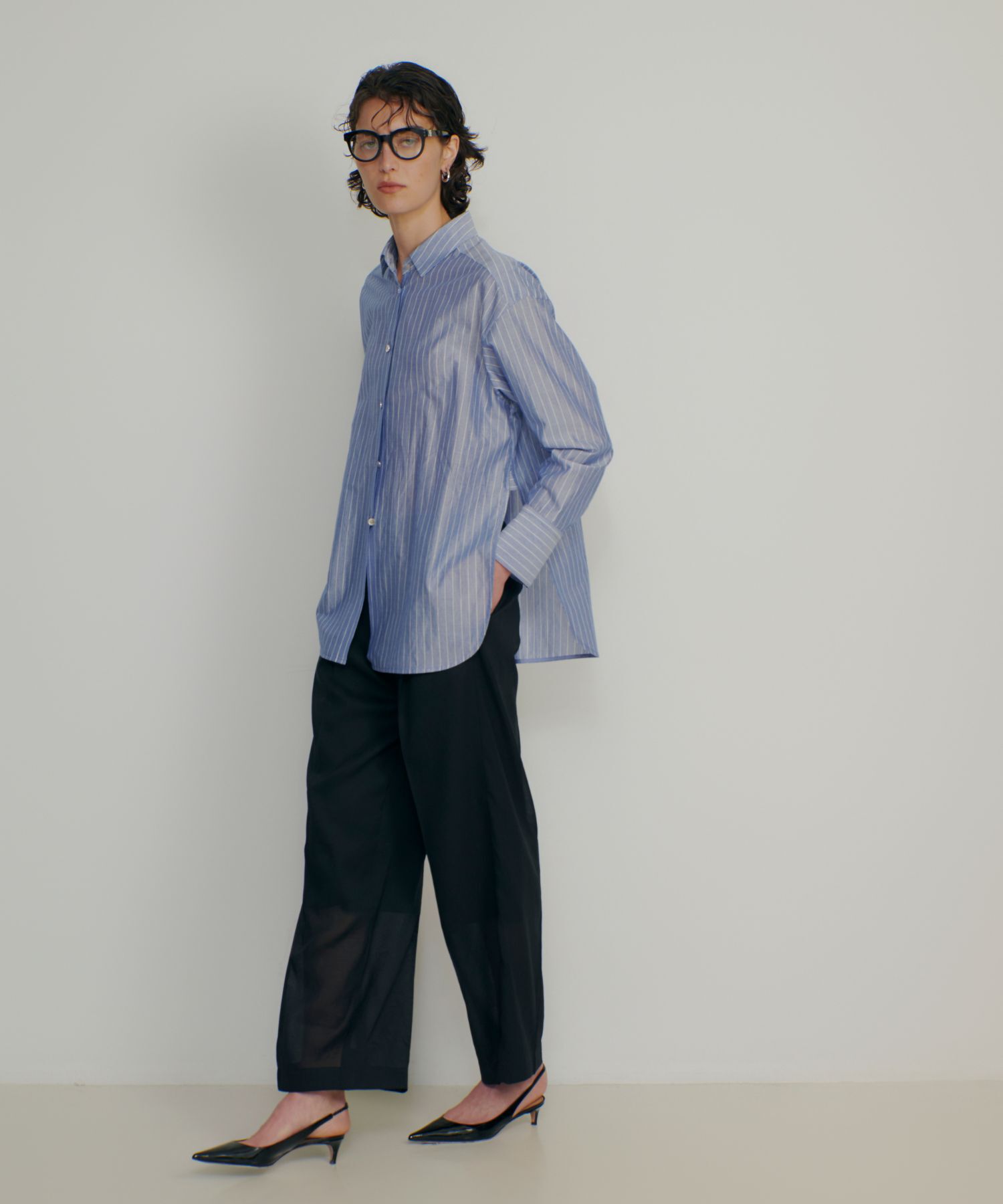 qualite「ラメストライプシャツ」|シャツ・ブラウス|