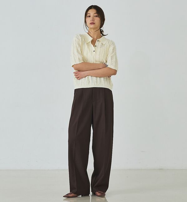 abahouse mavie「タックワイドスラックス【予約】」|その他|