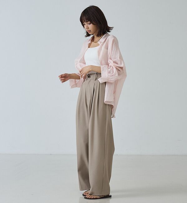 abahouse mavie「タックワイドスラックス【予約】」|その他|