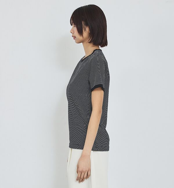 abahouse mavie「【リンガーT】ボーダーコンパクトTシャツ」|Tシャツ・カットソー|