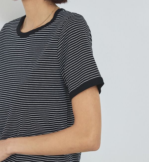 abahouse mavie「【リンガーT】ボーダーコンパクトTシャツ」|Tシャツ・カットソー|