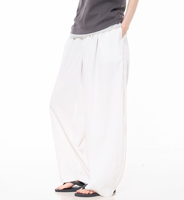 NOMINE「タック ボリュームパンツ」|その他|ホワイト