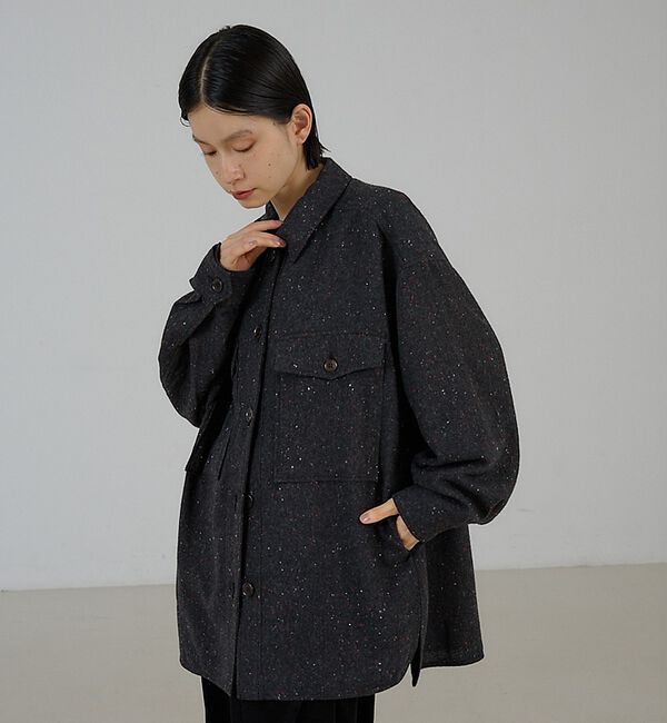 NOMINE「【セットアップ対応】フラップポケット オーバーシャツジャケット｜ピンストライプ/」|シャツ・ブラウス|