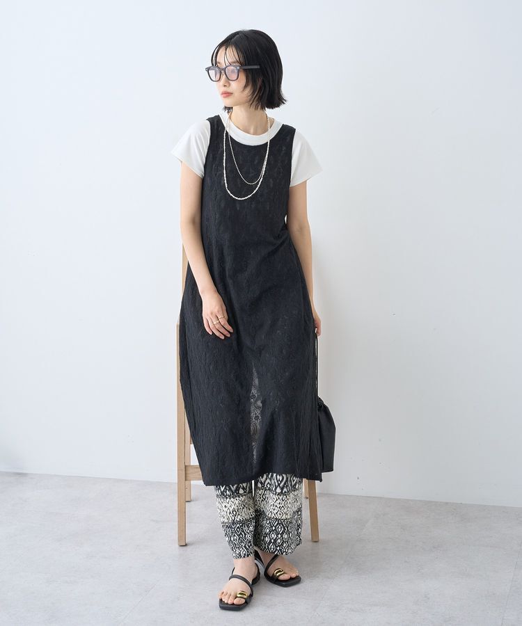 AMERICAN HOLIC「レースジャガードノースリーブワンピース」|ワンピース|