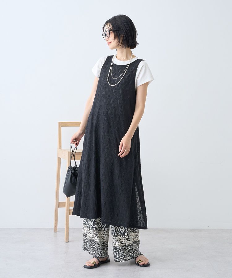 AMERICAN HOLIC「レースジャガードノースリーブワンピース」|ワンピース|