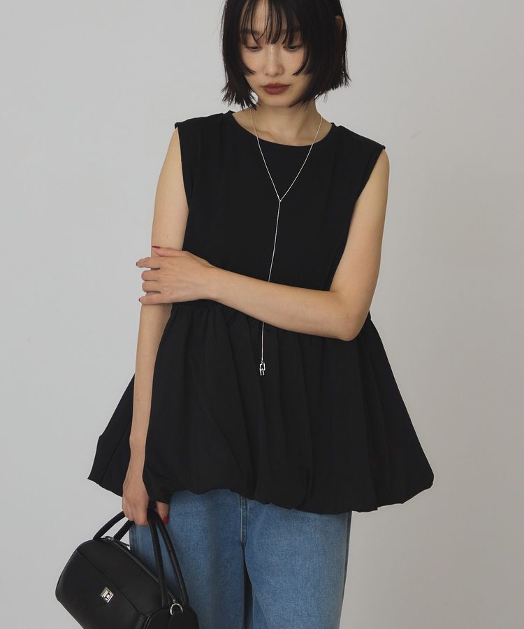 AMERICAN HOLIC「バブルヘムタンクトップ」|キャミソール|Black