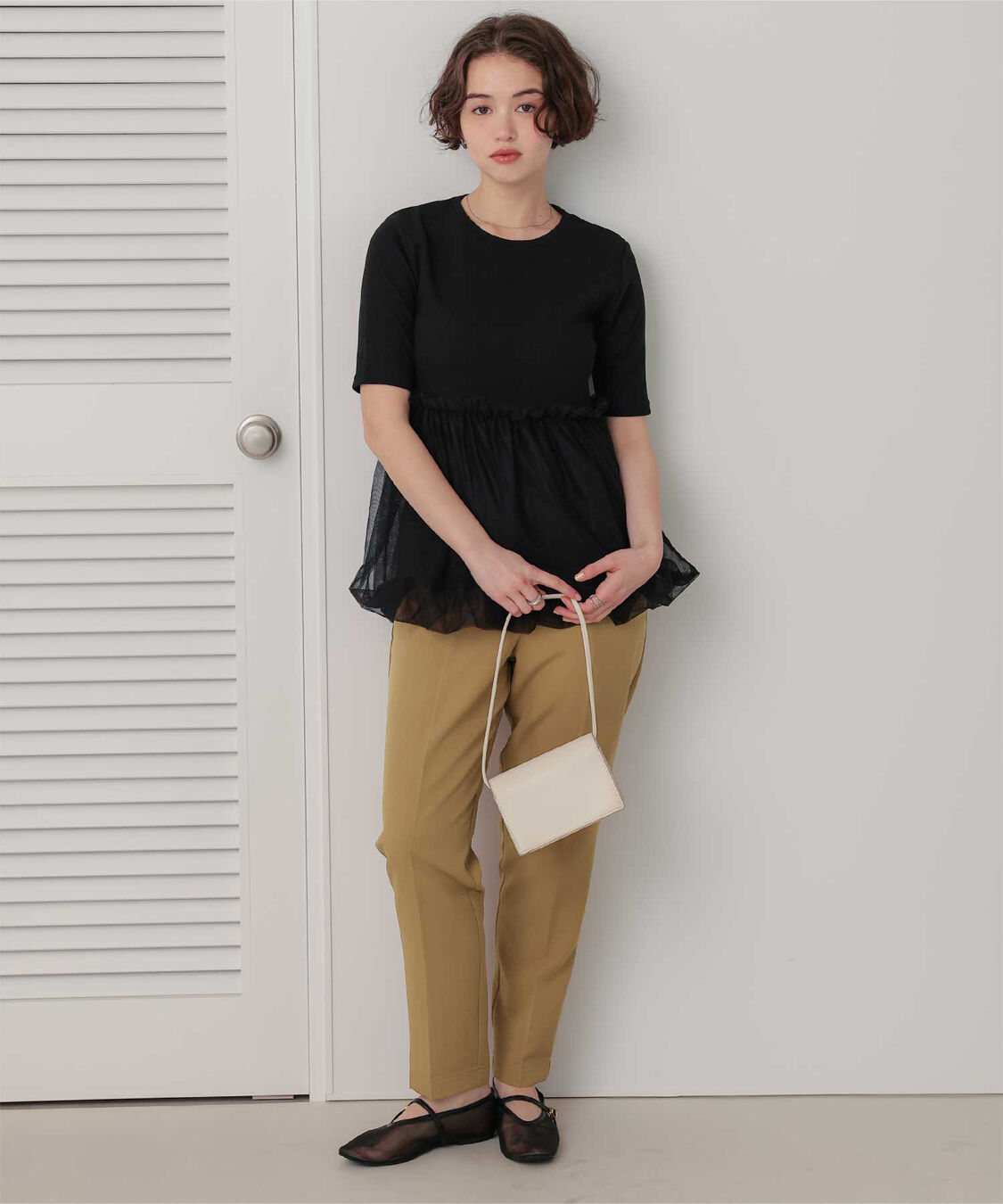 titivate「フロントタックイージーテーパードパンツ」|その他|