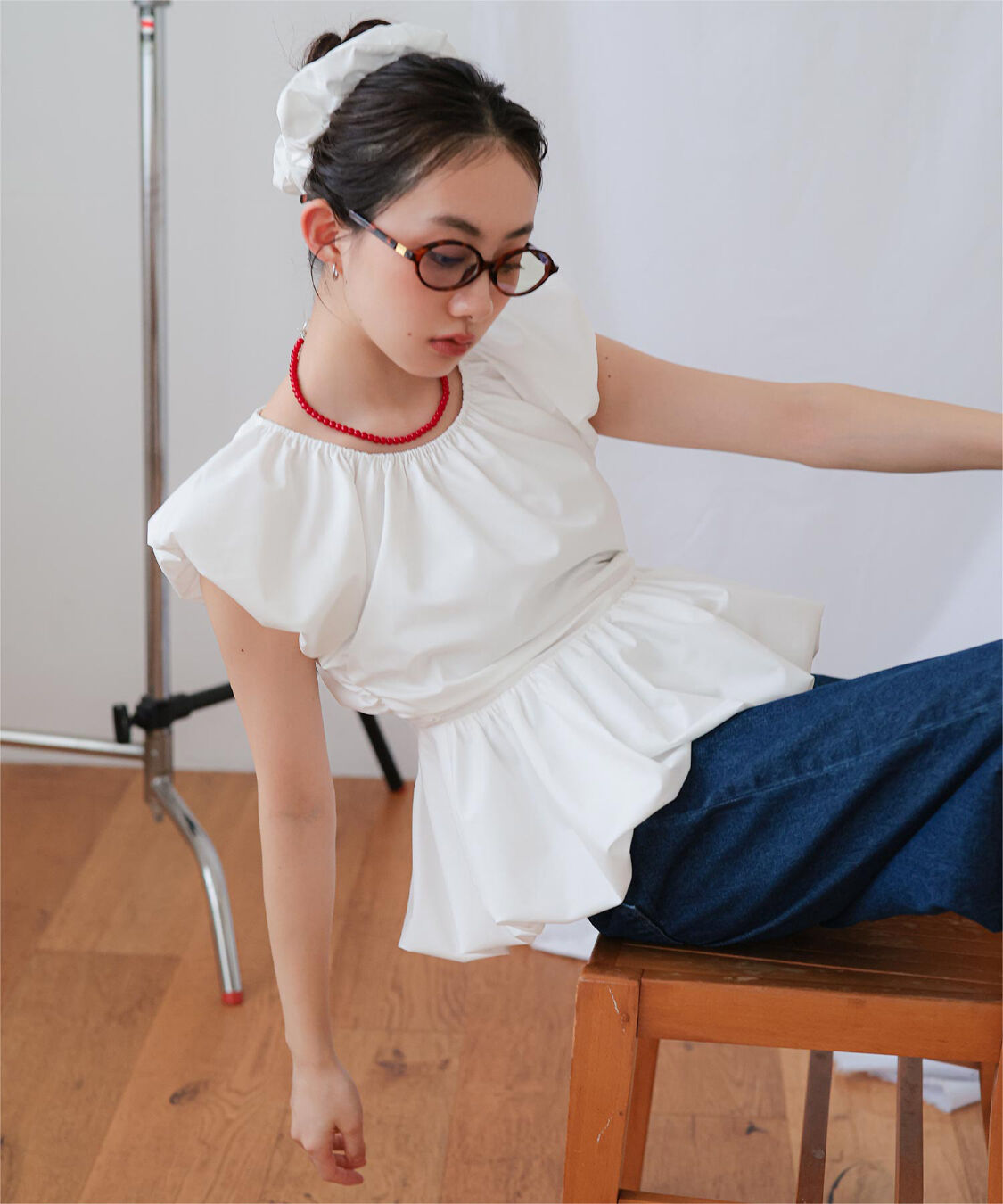 miette「シュシュセットバルーンブラウス」|シャツ・ブラウス|