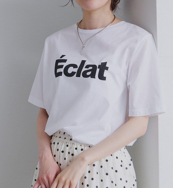  「シルケットロゴプリント&times;刺繍Tシャツ」|Tシャツ・カットソー|