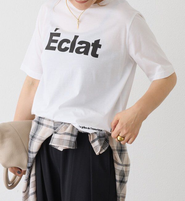  「シルケットロゴプリント&times;刺繍Tシャツ」|Tシャツ・カットソー|