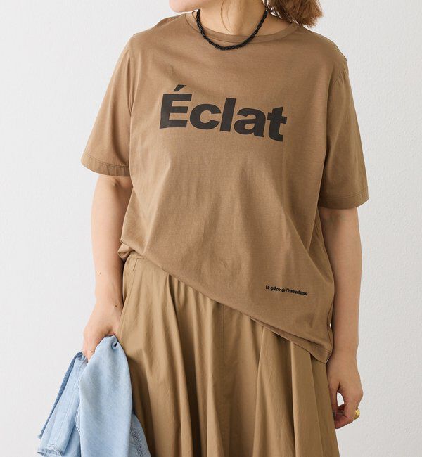  「シルケットロゴプリント&times;刺繍Tシャツ」|Tシャツ・カットソー|