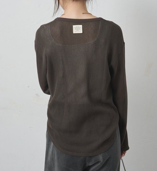  「コットンメッシュロングスリーブT」|Tシャツ・カットソー|