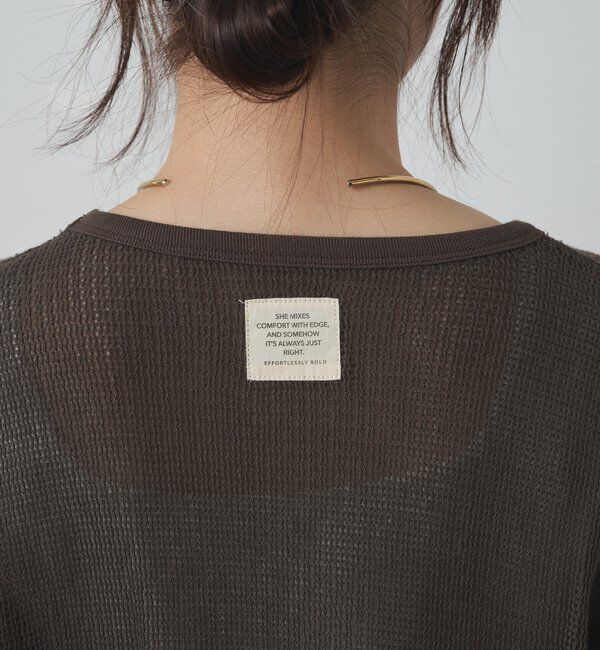  「コットンメッシュロングスリーブT」|Tシャツ・カットソー|