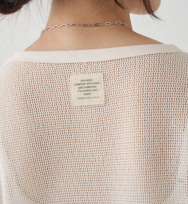  「コットンメッシュロングスリーブT」|Tシャツ・カットソー|