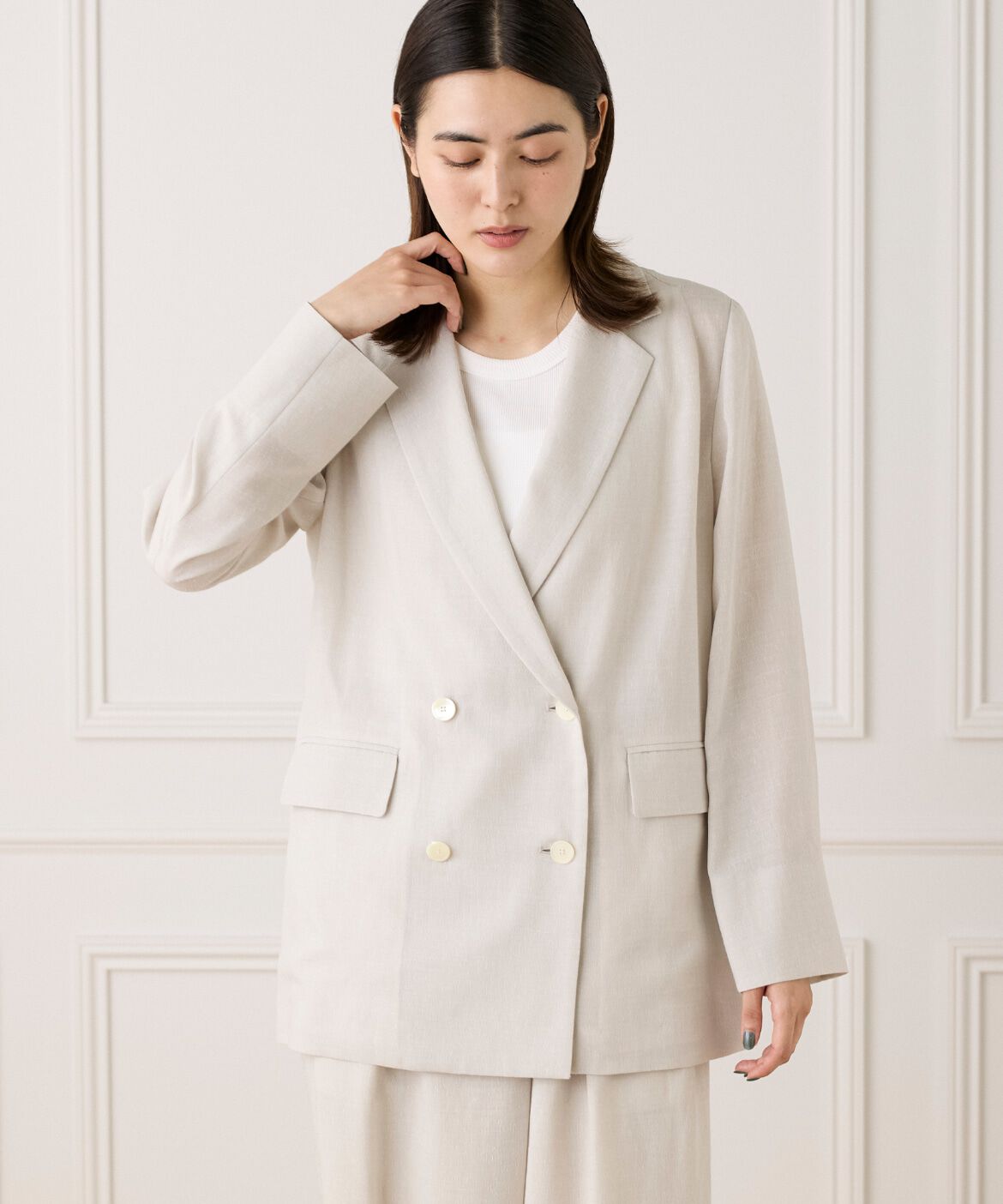 INED「《大きいサイズ》ダブルブレストジャケット《la veille by SUPERIOR CLOSET》」|その他|