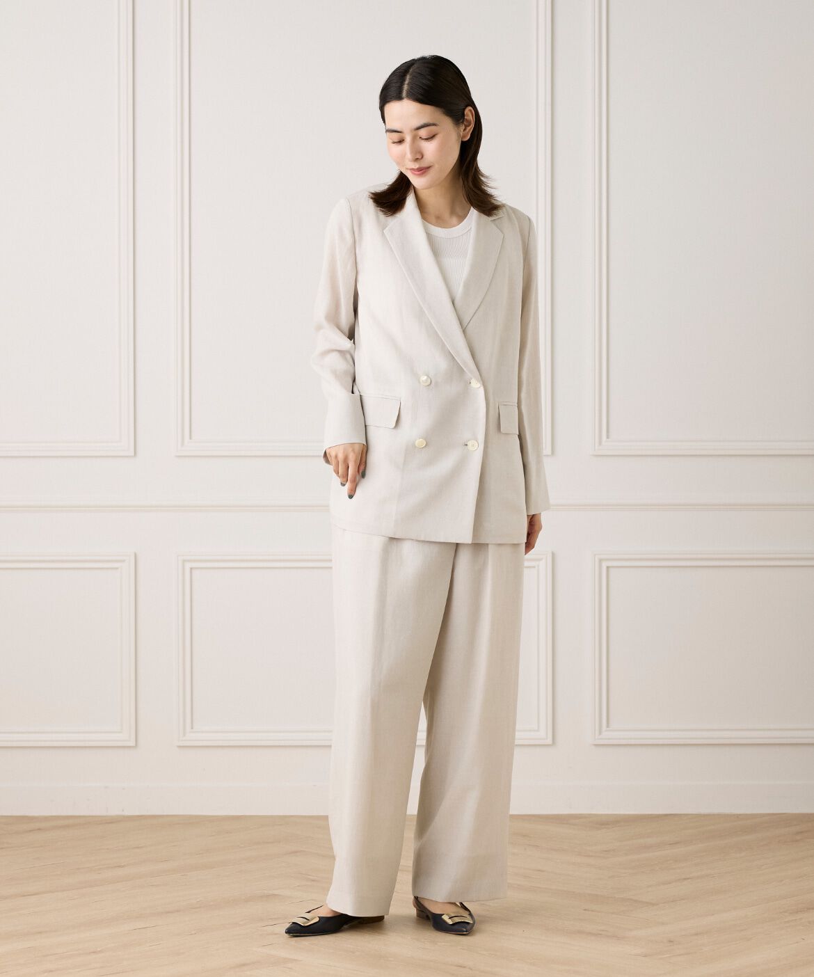 INED「《大きいサイズ》ダブルブレストジャケット《la veille by SUPERIOR CLOSET》」|その他|