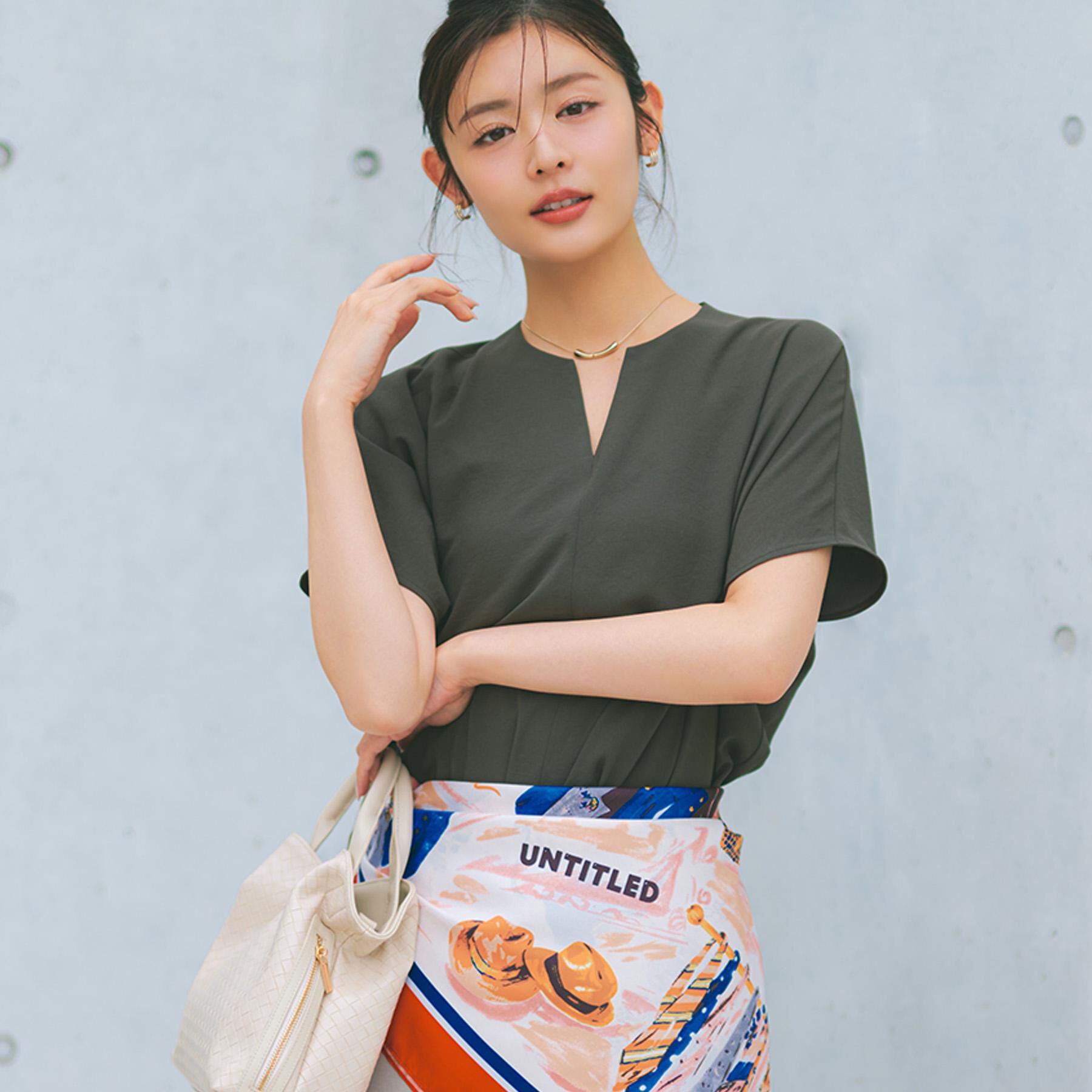 UNTITLED「【古畑星夏さん着用/ステンレスチェーン】ニュアンスハートトップ」|ネックレス|