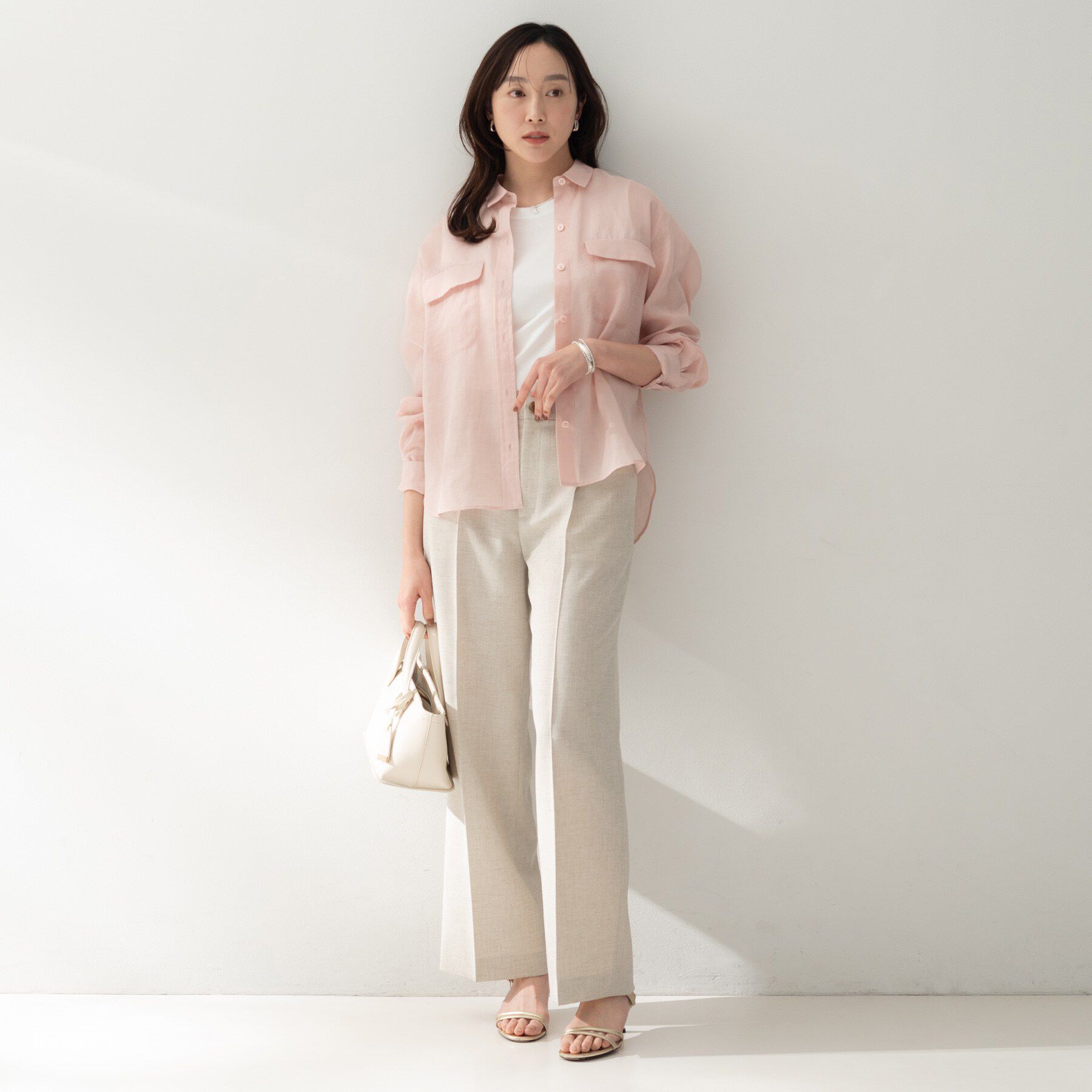 UNTITLED「【UV/接触冷感/消臭/抗菌防臭】ベーシックフレンチスリーブプルオーバー」|Tシャツ・カットソー|
