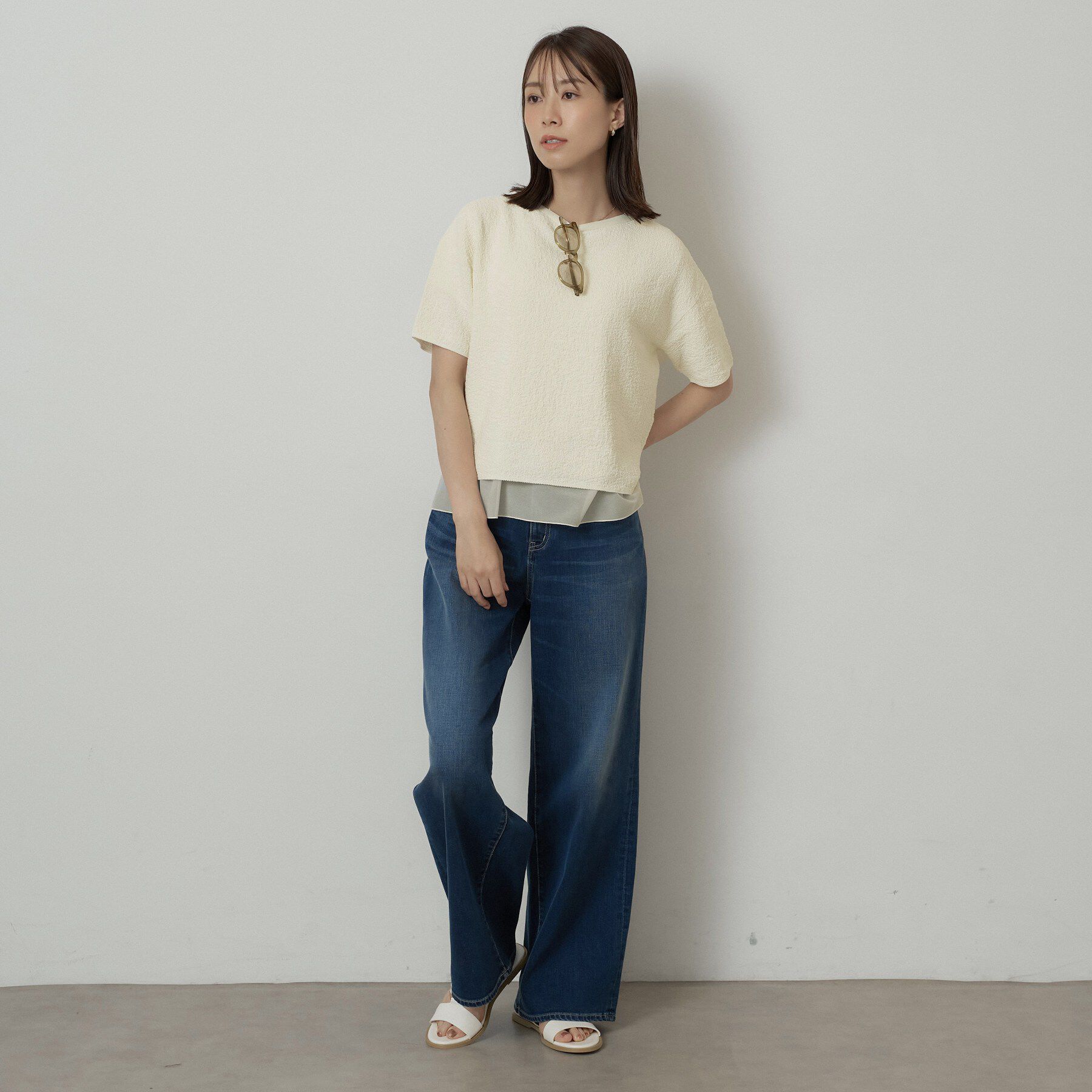 UNTITLED「【重ね着でおしゃれ見え】裾シアードッキングプルオーバー」|シャツ・ブラウス|