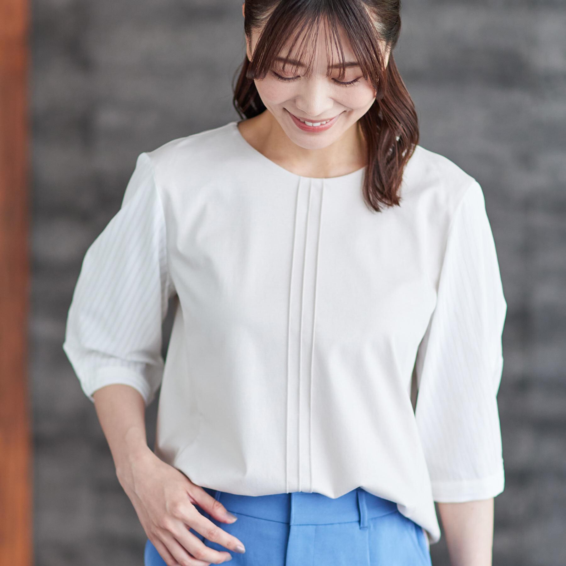 Reflect「【体型カバー／腰周りカバー】長め丈プルオーバージャージ」|Tシャツ・カットソー|