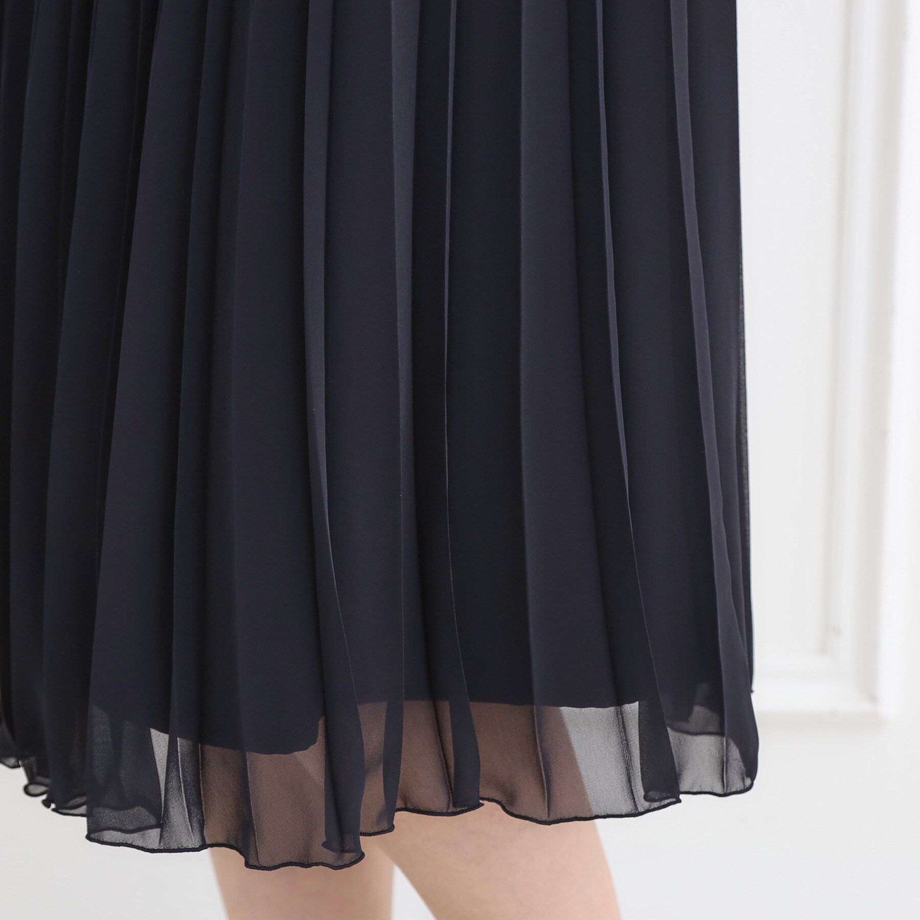 Reflect「【SS-4Lサイズ】シフォンジョーゼットプリーツスカート」|スカート|