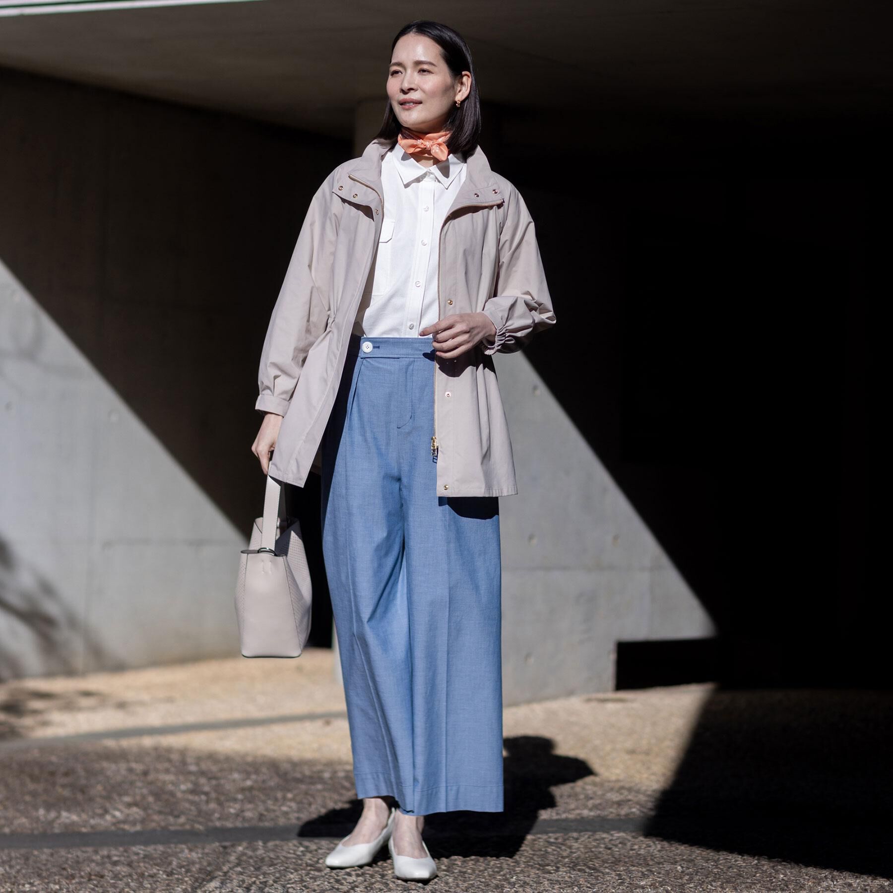 Reflect「【撥水】ストレッチタフタミドル丈スタンドカラーコート」|その他|