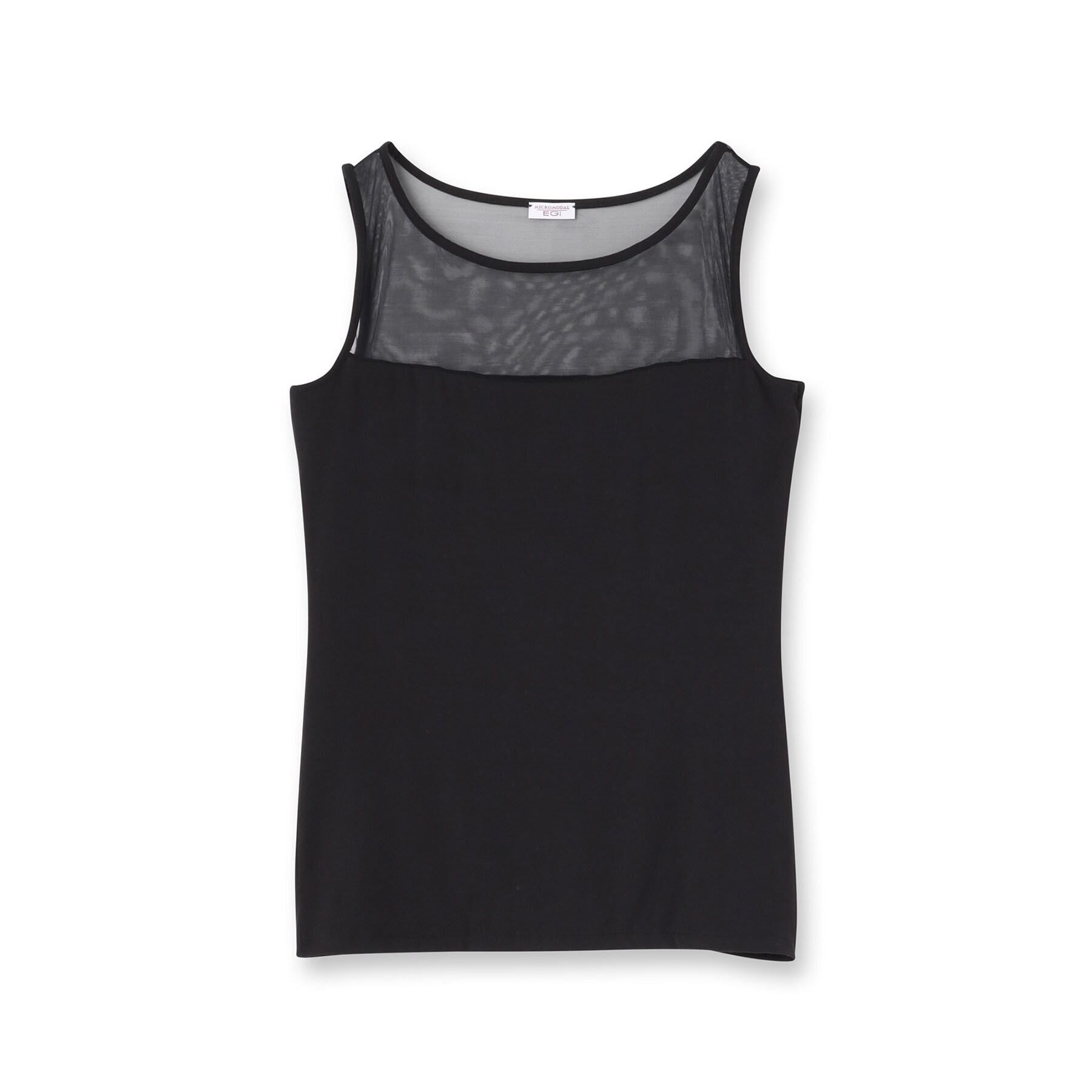 Reflect「【BASIC COTTON】シアータンクトップ」|キャミソール|ブラック(019)