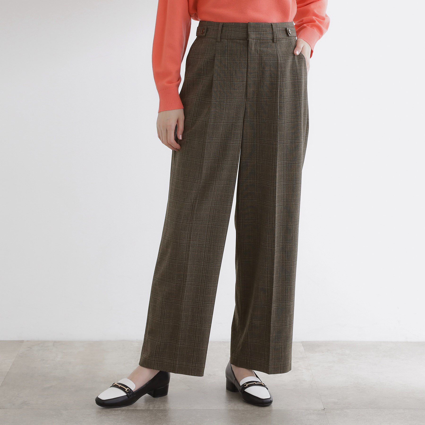 grove「【洗える】毎日履きたいチェックワイドパンツ」|その他|グレーチェック(21