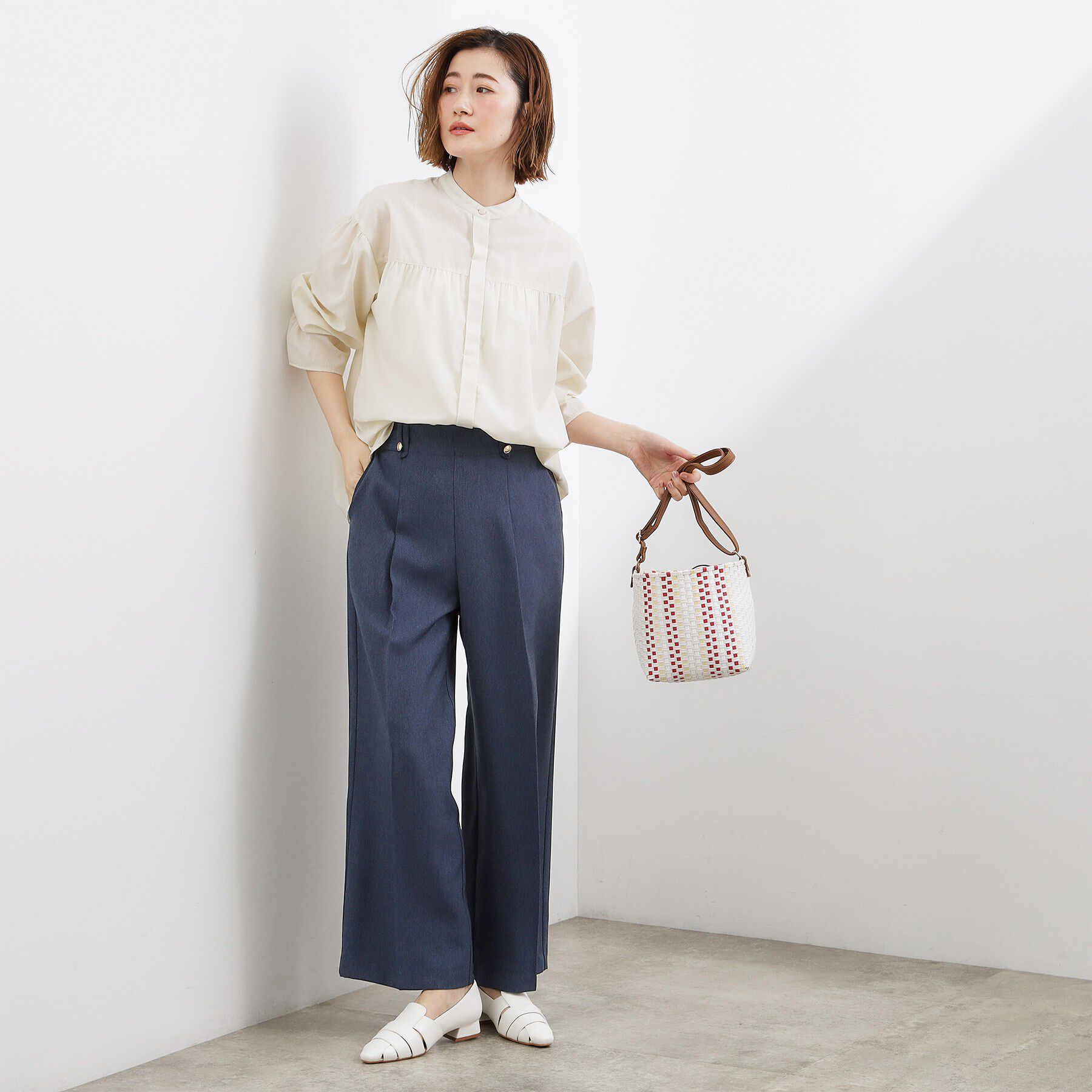 grove「【洗濯機OK】きちんと見えする、デニムライクワイドパンツ」|その他|