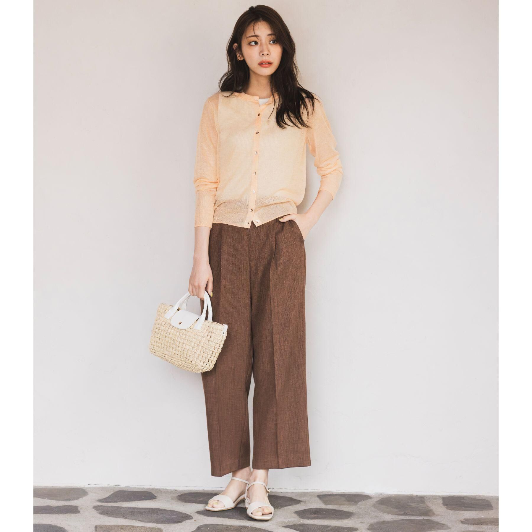 grove「高評価！【洗える/名品】大人の透け感、シアーカーディガン」|カーディガン|