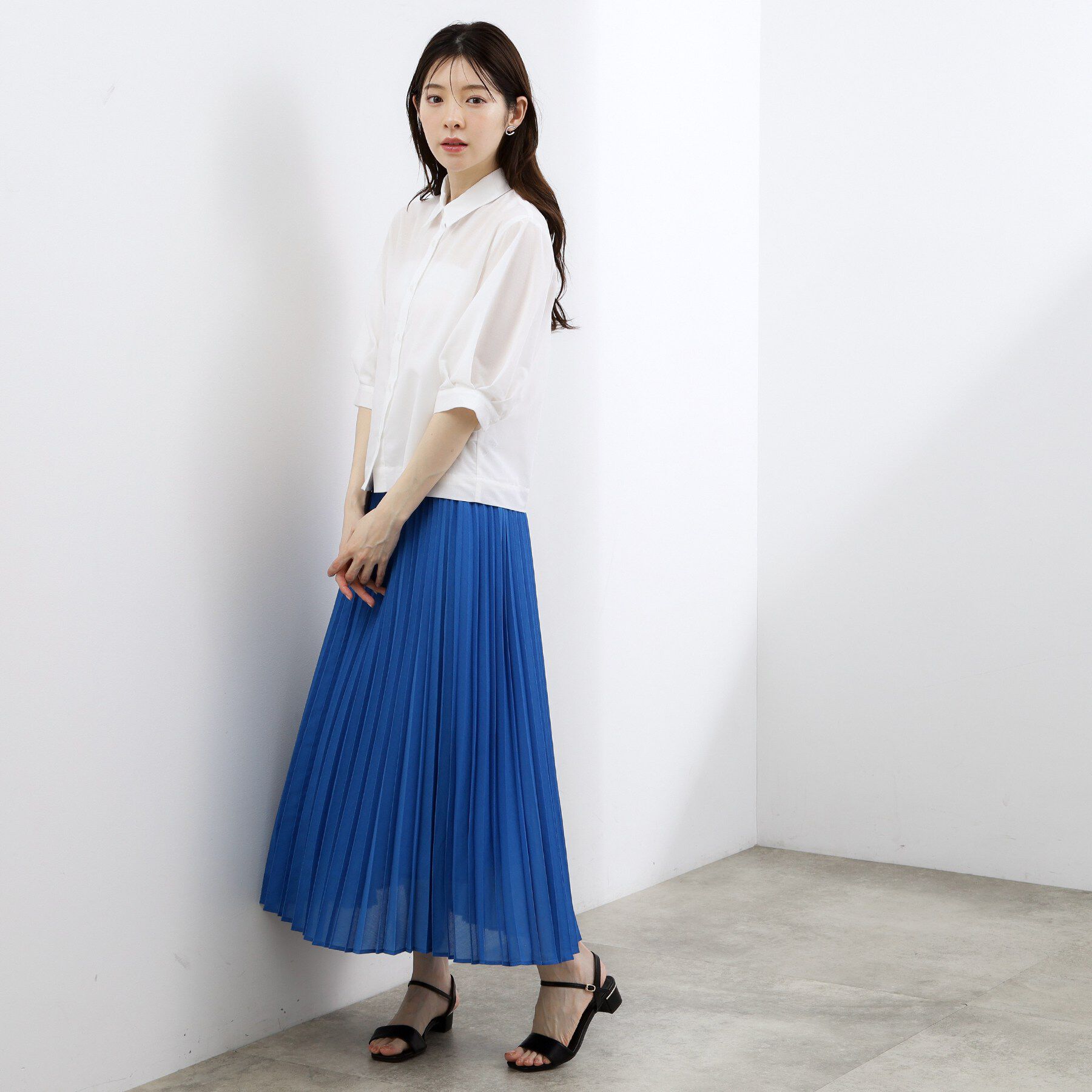 grove「【2点SET・二の腕カバー】レースベスト&times;シアーブラウスSET」|シャツ・ブラウス|