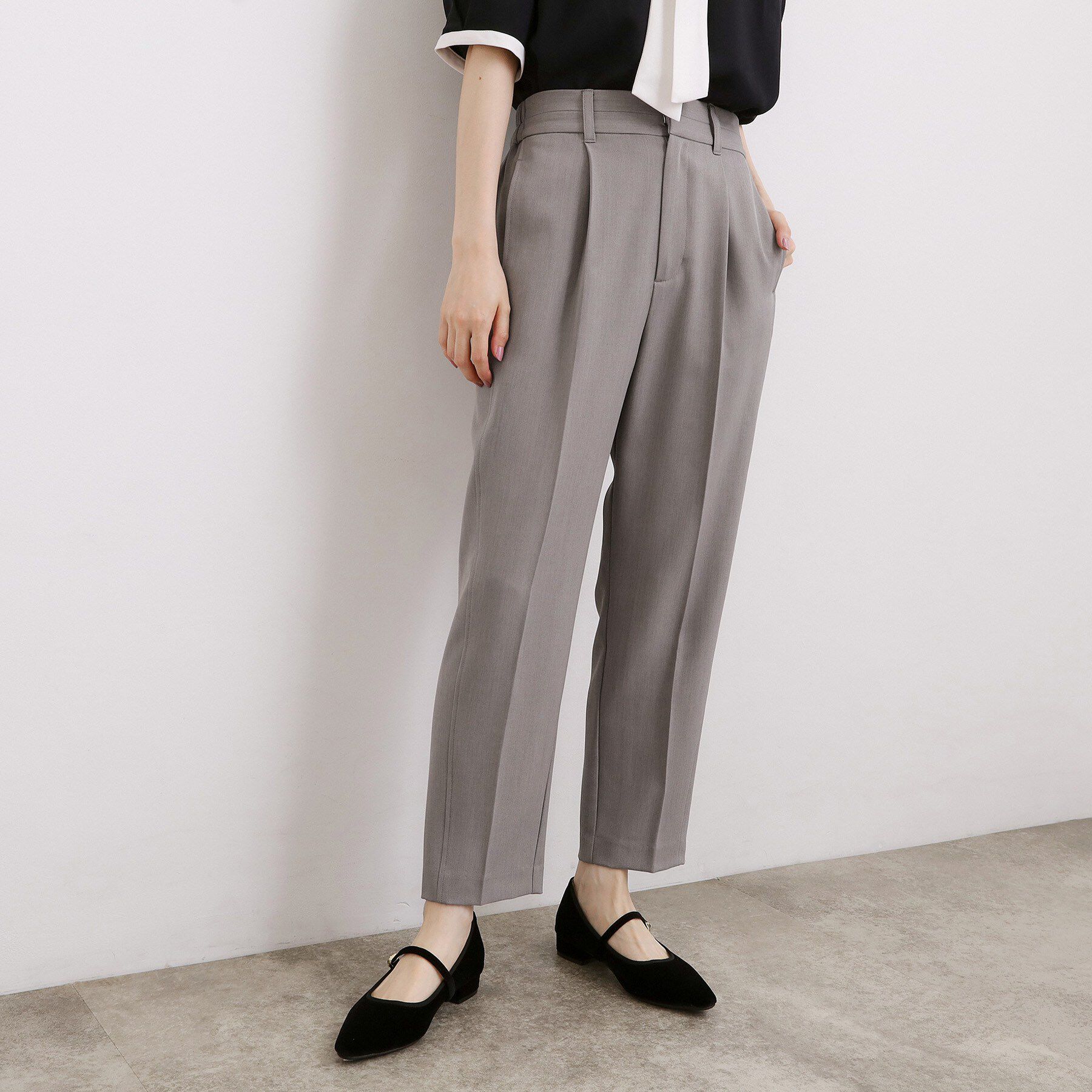 grove「【接触冷感・UVカットetc】センタープレス取れにくいテーパードパンツ」|その他|