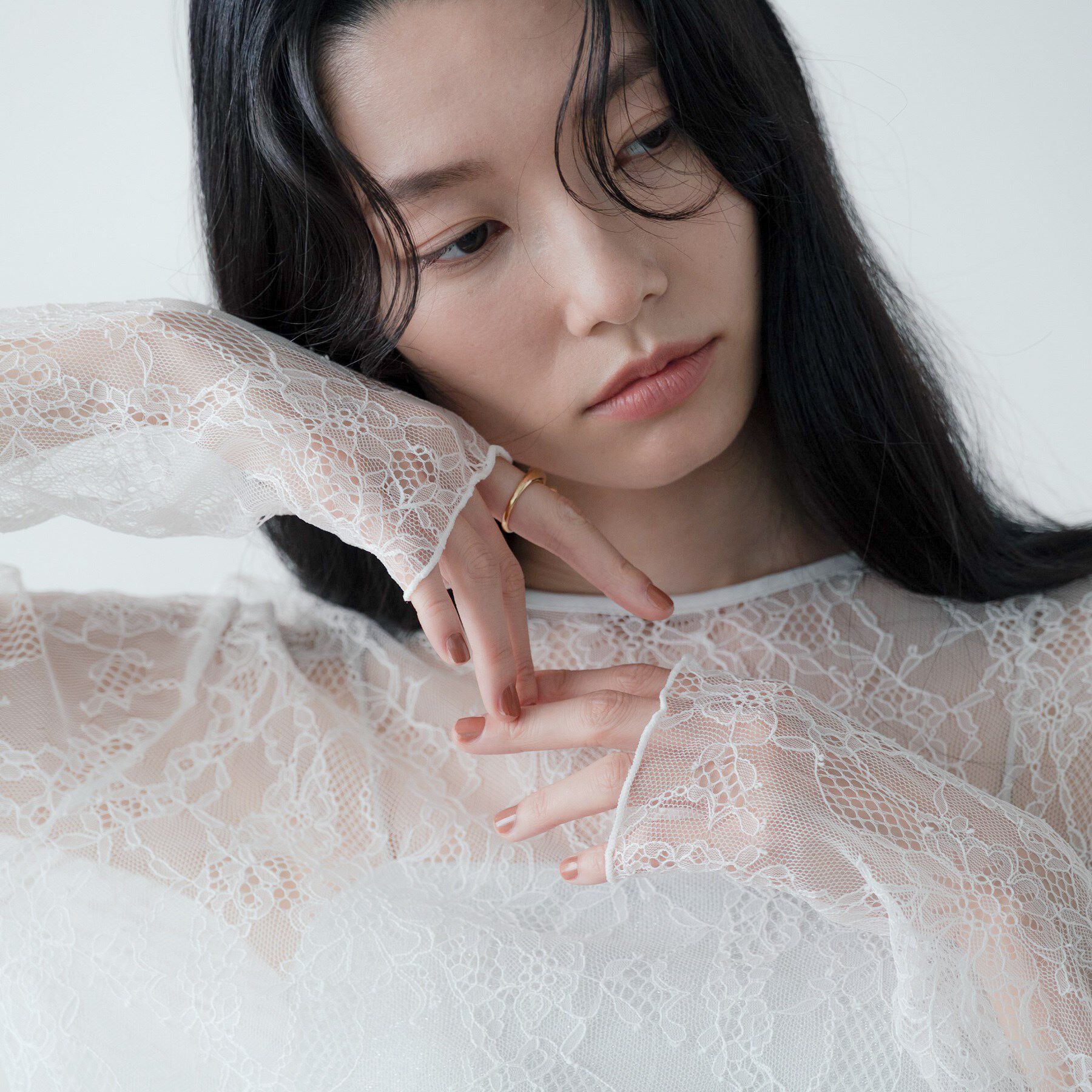 GALLEST「レースストレッチカットソー」|Tシャツ・カットソー|