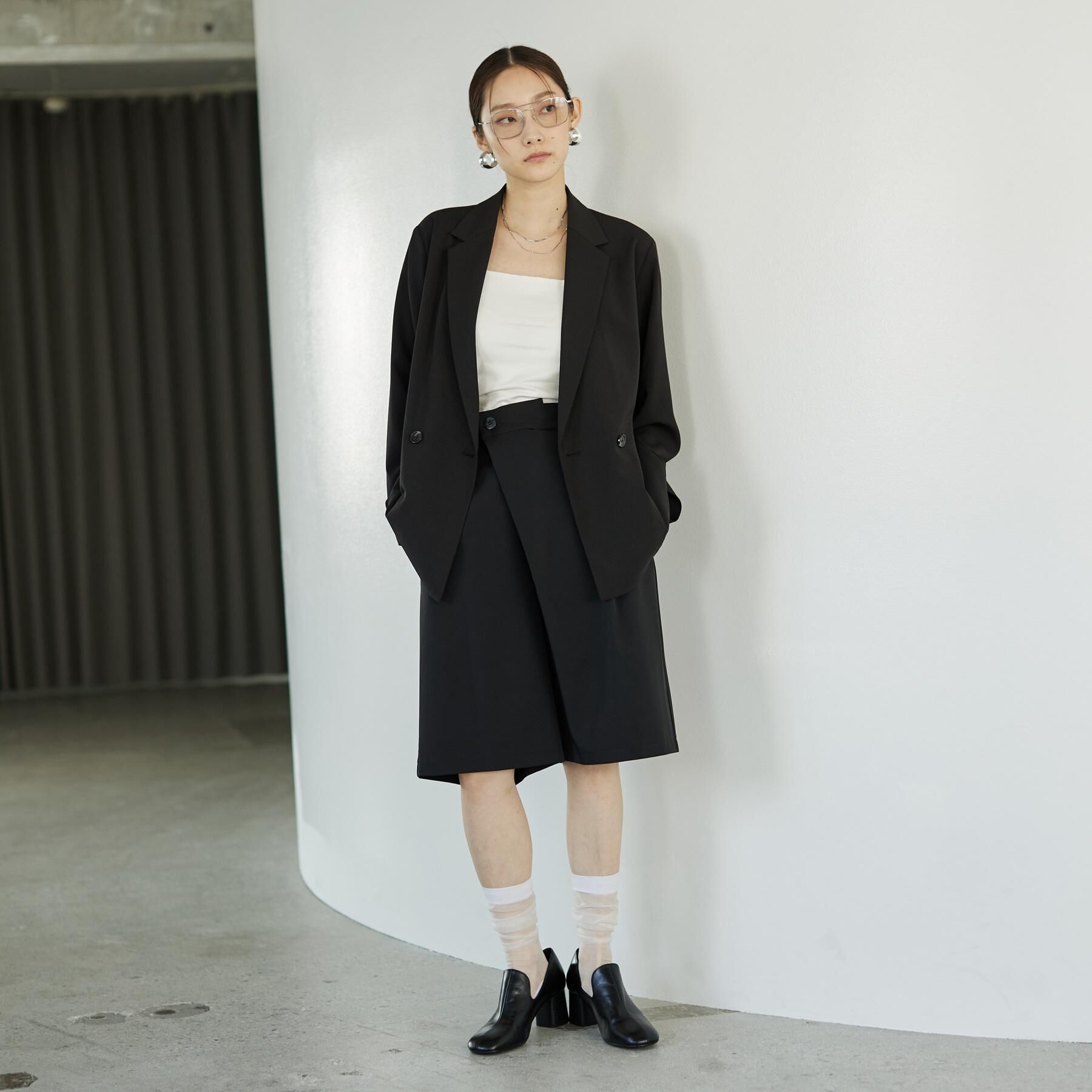 GALLEST「Comfy SET UP｜ダブルブレストイージージャケット【セットアップ対応／通勤／カセット服／接触」|テーラードジャケット|