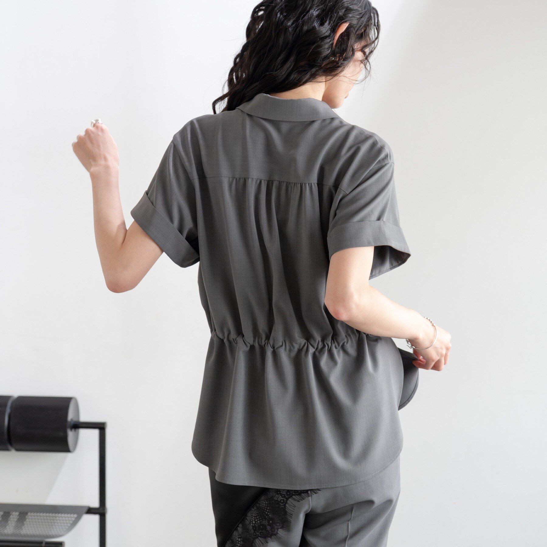 GALLEST「Comfy SET UP｜サファリシャツ【セットアップ対応／通勤／カセット服／接触冷感／UVカット】」|シャツ・ブラウス|