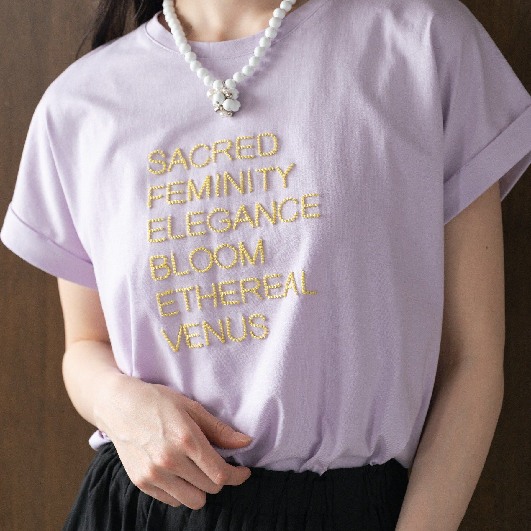 GALLEST「刺繍フレーズTシャツ【再入荷】」|Tシャツ・カットソー|