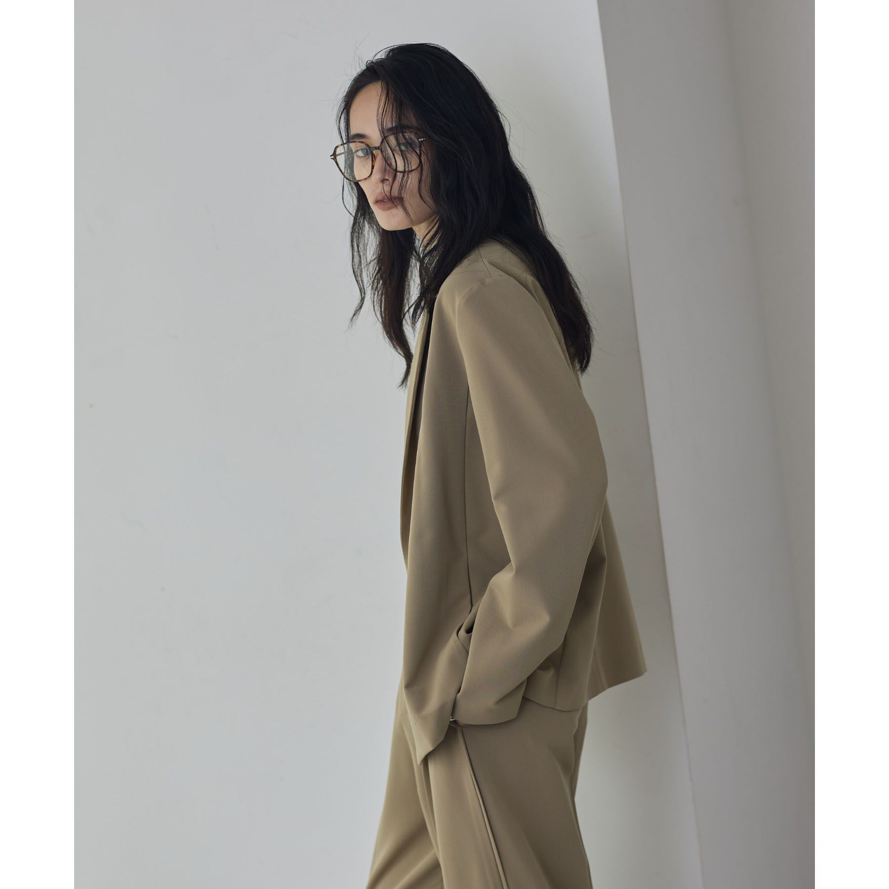 GALLEST「Comfy Set Up｜ダブルブレストイージージャケット【セットアップ対応／通勤／カセット服】」|テーラードジャケット|